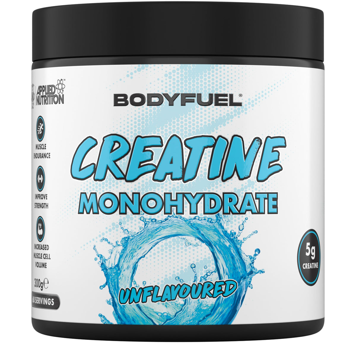 Applied Nutrition BodyFuel Creatine Monohydrate Powder, Increases High-Intensity Physical Performance, Unflavoured (300g - 60 Servings)