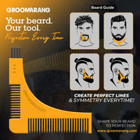 groomarang New Groomarang Beard Styling and Shaping Template Comb Tool Perfect Lines & Symmetry Shape Face Neck Line Fast And Easily.