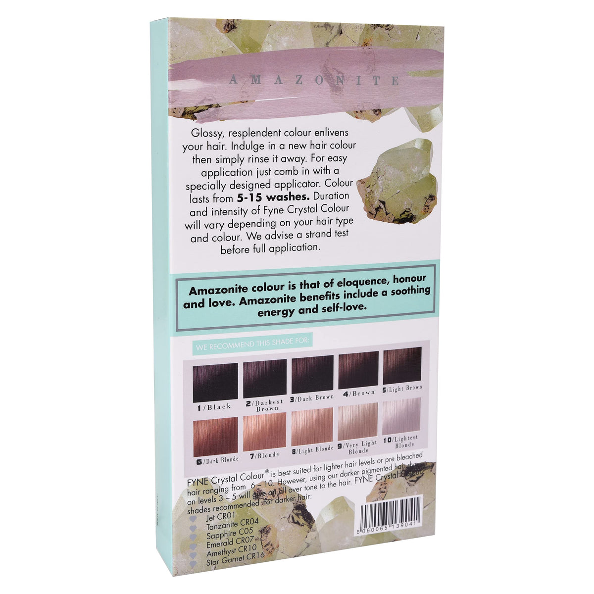 FYNE Crystal Colour - Semi Permanent Hair Colour (Green (Pastel) - Amazonite) | Semi Permanent hair dye | Nice and Easy hair dye for Women | Built-in conditioner formula, healthier shiny hair