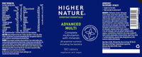 HIGHER NATURE Higher Nature - Advanced Multi - Multi Vitamins Supplements - 26 Essential Vitamins, Minerals & Live Bacteria - 180 Tablets