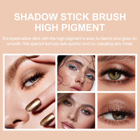 Allony Glitter Eyeshadow Stick, Cream Eyeshadow Stick, Pearlescent Double-Ended Eyeshadow Stick, Highly Pigmented, Smooth and Easy to Apply, Gold Eyeshadow for Golden Eye Makeup-178