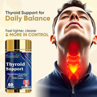 Vitaminnica Because your Health Matters Vitaminnica Thyroid Support- Advanced Formula for Thyroid Health - Energy & Focus Formula with Iodine, Vitamin D3 Complex, Zinc, Selenium, Ashwagandha, Copper | Vegan | 60 Capsules