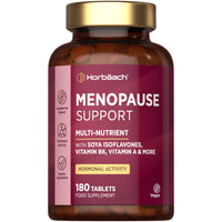 Horbäach Menopause Supplements for Women | Perimenopause & Menopause Support Complex | 180 Vegan Tablets - 6 Month Supply | with SOYA Isoflavones & Vitamin B6 | by Horbaach
