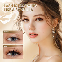 NAGARAKU Wet Camellia Lash, Roots with Light Glue Mega Volume Lash 12mm-13mm-14mm Mix Length Eyelash Extension 0.07mm LC Curl Maga/Wispy/Fox/Anime/Hybrid Volume Style