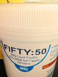 Aquaderm Liquid Paraffin 50% in White Soft Paraffin 500g