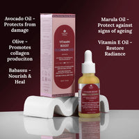 Nature Spell Vitamin Boost Face Oil 30ml – Infused with Marula Oil and Evening Primrose – Restores Radiance & Vitality to Dull Skin – Skincare Facial Oil - Suitable for All Skin Types