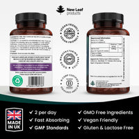 NEW LEAF PRODUCTS Sea Moss Tablets Extract High Strength 4000mg - Sea Moss Supplement 120 Tablets (not sea Moss Capsule) High Potency - UK Made - Vegan - Non GMO