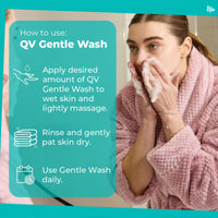 QV Gentle Wash (250g) for Dry, Sensitive Skin, pH Balanced, Unscented, Soap Free Body Wash, Moisturising Soap alternative that lathers for Dry Skin, Eczema, Psoriasis, Dermatitis