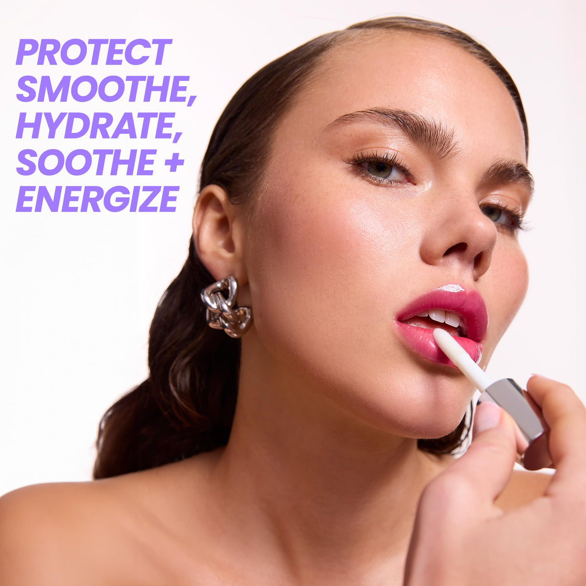 Wonderskin Lip Rehab Serum Oil - Color Changing Lip Oil from Clear to Pink - PH-activated, Non-sticky & Hydrating Tinted Lip Oil for Dry Lips (Kissed)