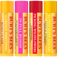 Burt's Bees Lip Balm Gift Set, Beeswax, Strawberry, Tropical Pineapple, Dragonfruit Lemon, In Full Bloom, 4x4.25g