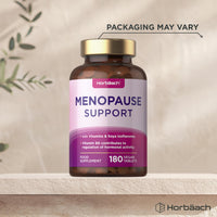 Horbäach Menopause Supplements for Women | Perimenopause & Menopause Support Complex | 180 Vegan Tablets - 6 Month Supply | with SOYA Isoflavones & Vitamin B6 | by Horbaach