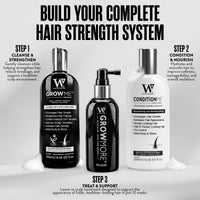 WATERMANS Watermans Grow Me® Hair Growth Shampoo - Not just a Caffeine Shampoo we include Biotin, Argan Oil, Rosemary, Niacinamide. Hair Thickening Treatment for Women & Men with progressed thinning.