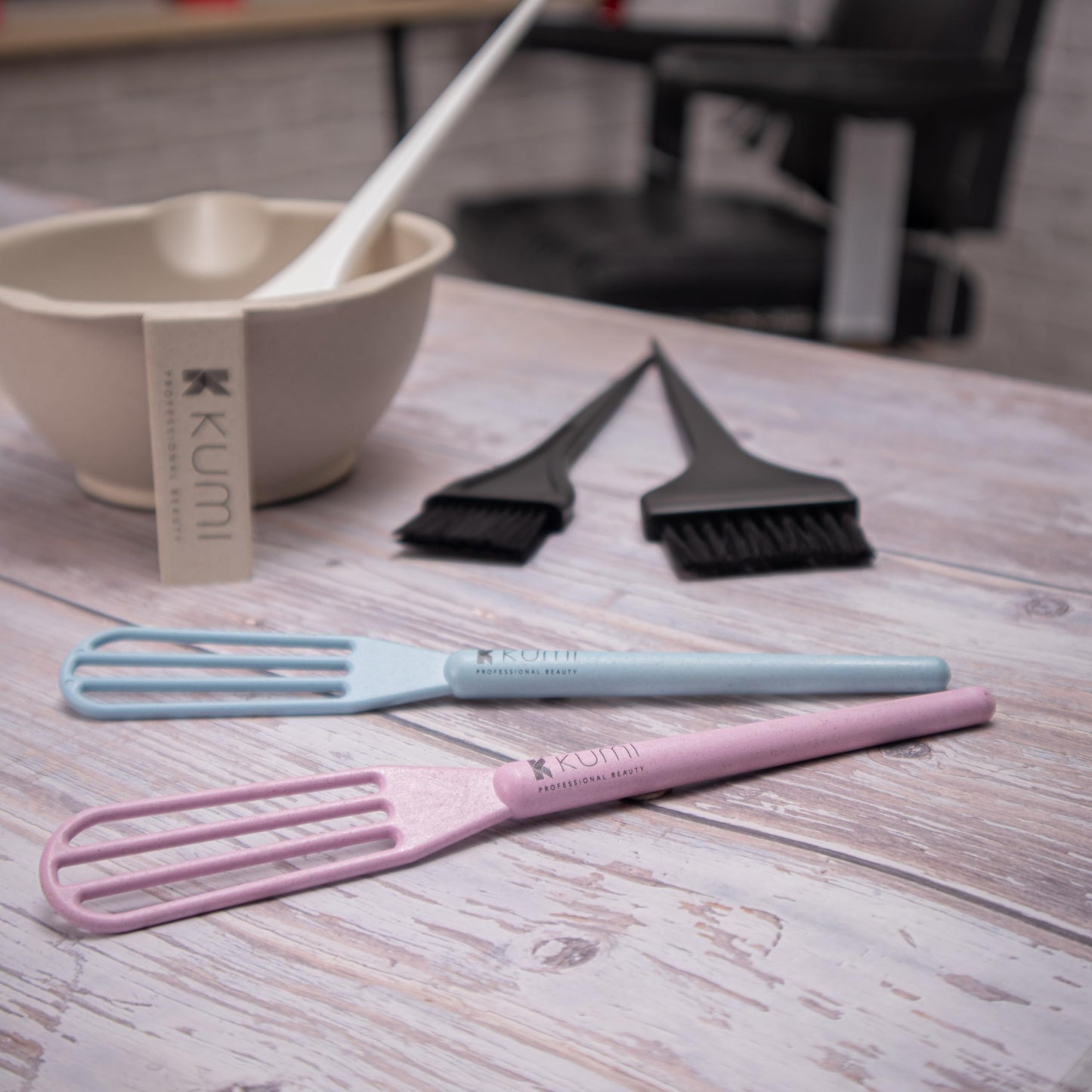 K Kumi Professional Beauty Kumi Wheat Eco-Friendly Pink Hair Colour Tinting Whisk - Smooth Mixing of Hair Tint