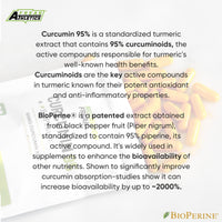 Freak Athletics Curcumin 95 + Bioperine® 60 Turmeric Curcumin Capsules High Strength with Black Pepper - Curcumin 95% & Black Pepper - Turmeric Curcumin UK Made…
