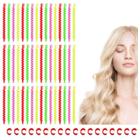 Ledoo 60Pcs Plastic Spiral Rollers Spiral Curlers Spiral Hair Rods Multicolored for Women Girls