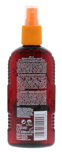 Malibu Sun SPF 15 Bronzing Tanning Argan Oil Spray with Medium Protection, Water Resistant, Tropical Scent, 200ml