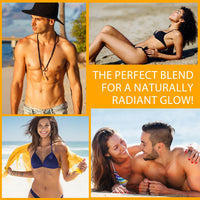 Bibonse Sunless Tanning Drops to Drink, Natural Drinkable Sunless Tanning Drops, Oral Self tanning drops Gradual Glow, Moisturizing Tanner for Face & Body, Tanning Supplement Naturally Boost Melannin, 60ml