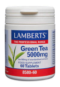 Lamberts Green Tea Extract 5000mg – High Strength Antioxidant – 60 Vegan Tablets