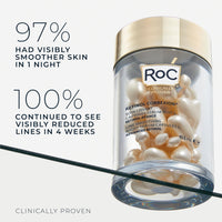 RoC - Retinol Correxion Line Smoothing Night Serum Capsules - Daily Anti-Wrinkle & Anti-Aging Treatment - Visibly Reduces Fine Lines & Wrinkles - Overnight Skincare - 30 Capsules