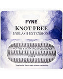 FYNE - KNOT FREE Individual Eyelashes, Black [60 Pcs, Ultra Thick Long 12mm, Single Pack] | Individual lashes, Eyelash Extensions, Natural Look | Volume Cluster Lashes | Premium False Lash Cluster