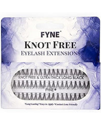 FYNE - KNOT FREE Individual Eyelashes, Black [60 Pcs, Ultra Thick Long 12mm, Single Pack] | Individual lashes, Eyelash Extensions, Natural Look | Volume Cluster Lashes | Premium False Lash Cluster