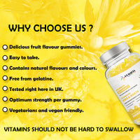 HOMACIA Quality That You love Homacia Kids Probiotic Gummies | 150 Probiotic Gummies for Kids & Adults | Natural Pineapple Flavour with Added Vitamins | Immune Booster for Kids | UK Manufactured Multivitamin Gummies