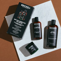 Brickell Men's Products Brickell Men's Daily Advanced Face Care Routine I, Gel Facial Cleanser Wash, Face Scrub, Face Moisturizer Lotion, Natural and Organic, Unscented