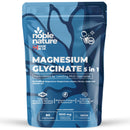 NobleNature Magnesium Glycinate 5-in-1 Complex Formulated by PhD Expert High Strength 1900mg Supplements as Bisglycinate, Malate, Citrate, Oxide & Vitamin B6-90 GMO Free Capsules, 384mg Elemental, UK Made (90)