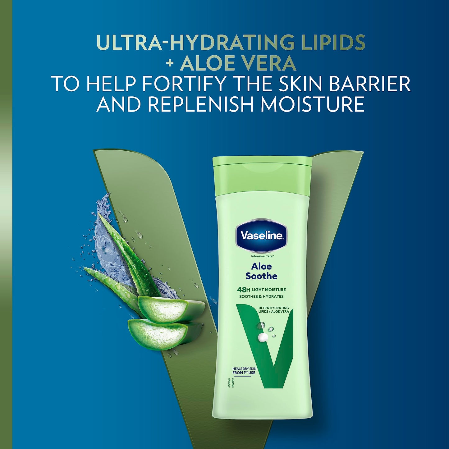 Vaseline Intensive Care Aloe Soothe Body Lotion heals and refreshes skin for dry skin 400 ml