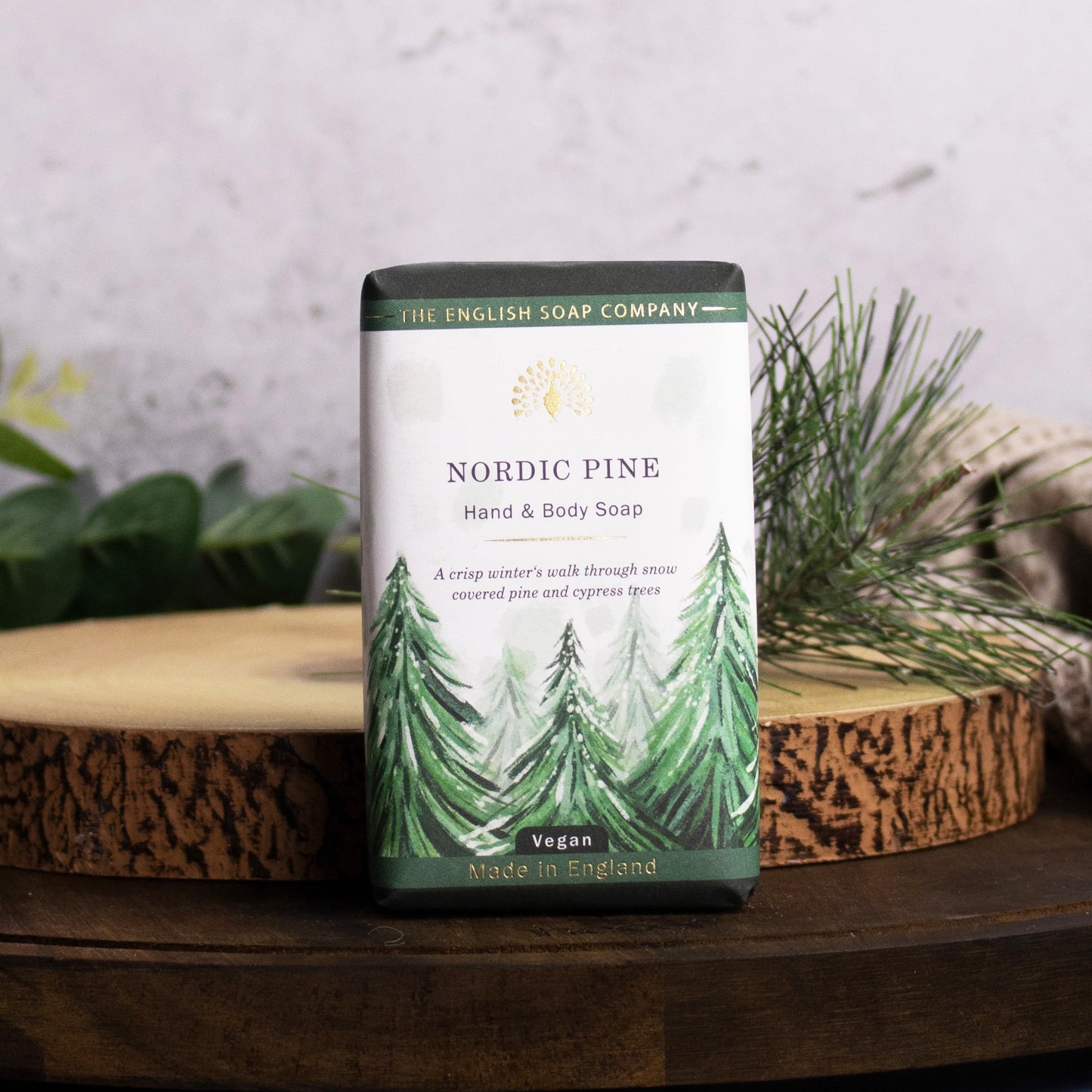 The English Soap Company Nordic Pine Scented Hand and Body Soap Bar