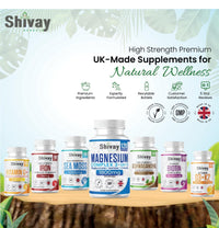 Magnesium Glycinate 3 in 1 Complex | 1800mg Per Serving - 384mg Elemental Mg | High Strength Magnesium Bisglycinate, Malate, Citrate | 120 Vegan Capsules | Made in The UK by Shivay Herbals