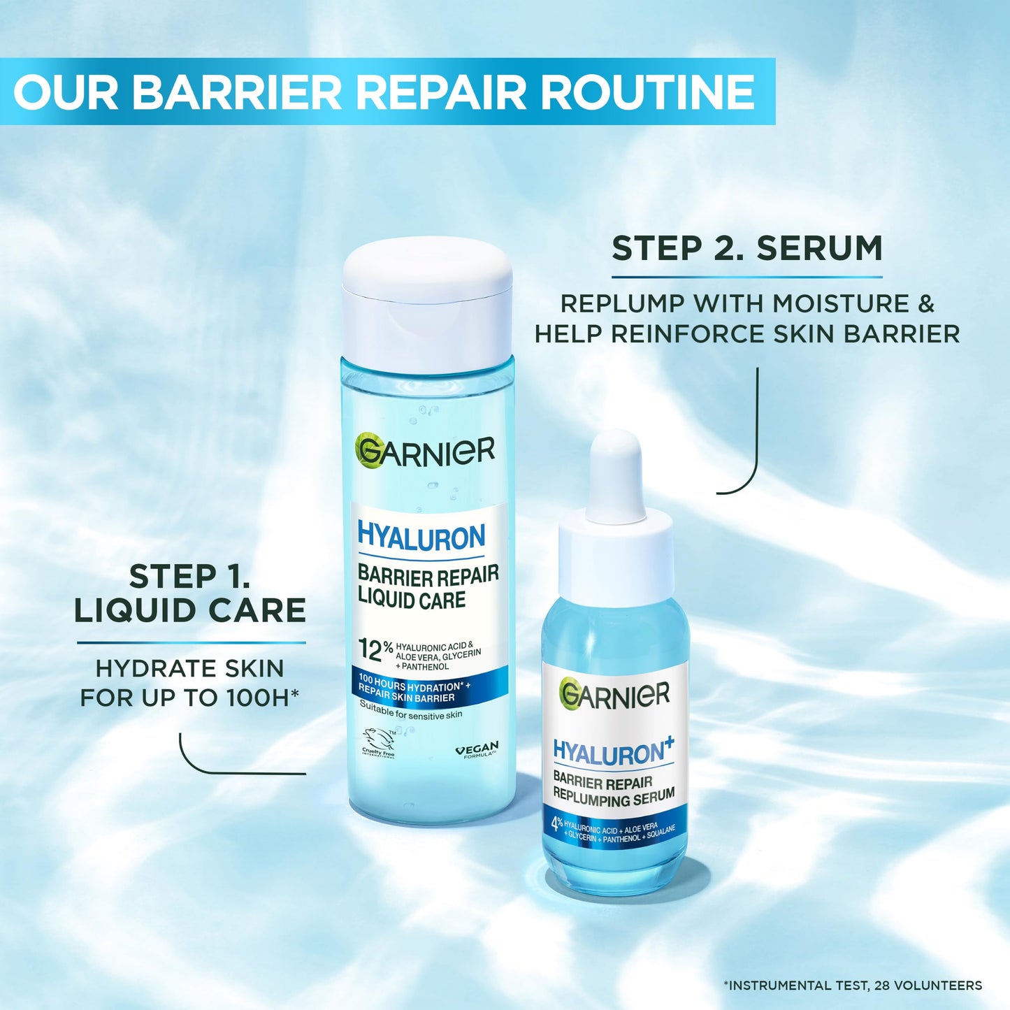 Garnier Hyaluron Barrier Repair Liquid Care Aloe Vera Toner, 120ml