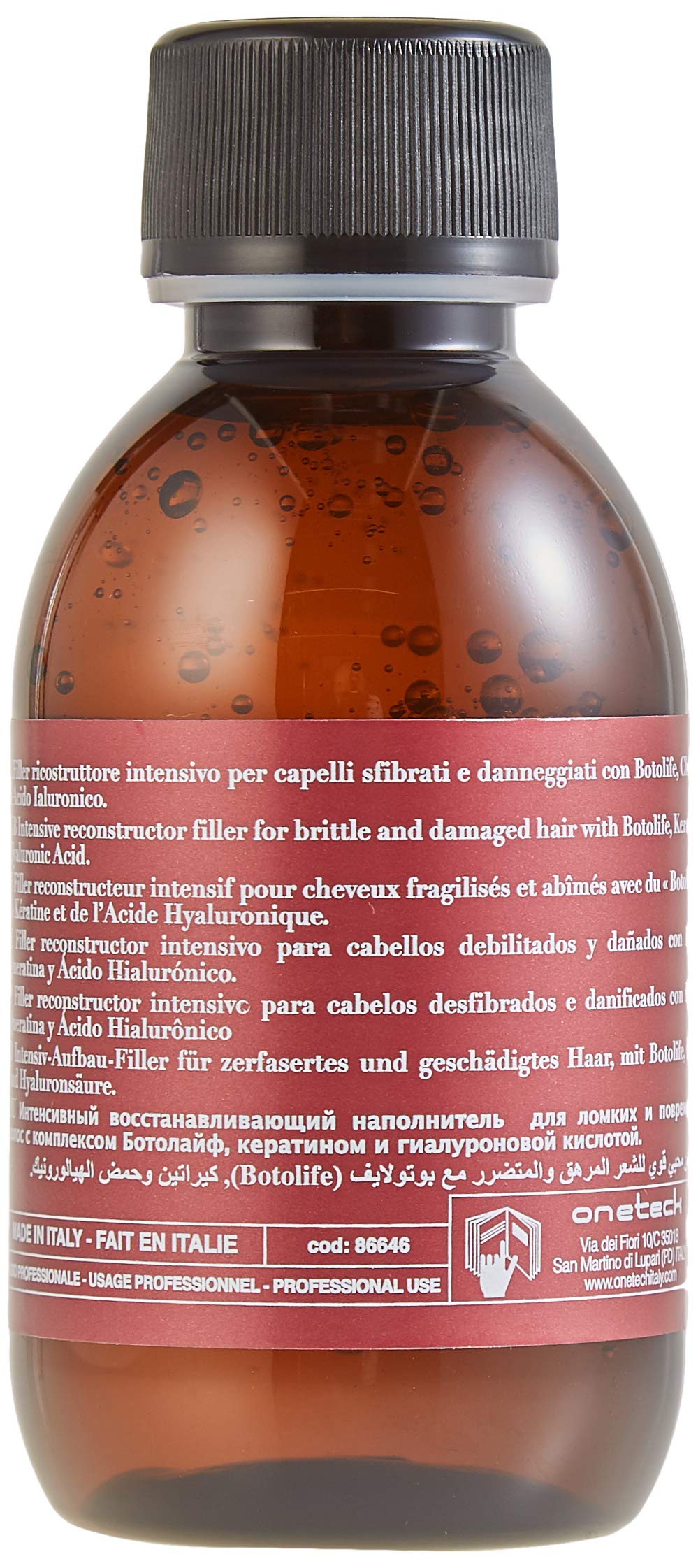 Fanola Restructuring Hair Filler, Hair Treatment with Intense Restructuring and Smoothing Action, Enriched with Hyaluronic Acid and Keratin to Make Hair Stronger, Solid and Robust, 150