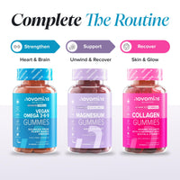 novomins Omega 3 6 9 Gummies |60 Vegan Omega 3 | Heart, Brain & Eyes | Novomins