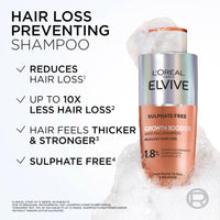 L'Oreal Paris Elvive Growth Booster Shampoo, Anti Hair Loss Shampoo, 200ml / 6.7 fl. oz.