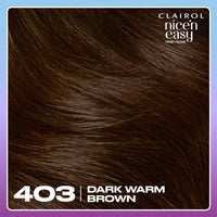 Clairol Nice'n Easy Tone+Gloss Semi Permanent Hair Dye - 403/82 Dark Warm Brown