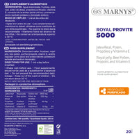 Marny's Marny's Pure Real Jelly 3,850 mg - Royal Provite 5000 - Maximum Energy for Special Periods - 20 Vials 415 g