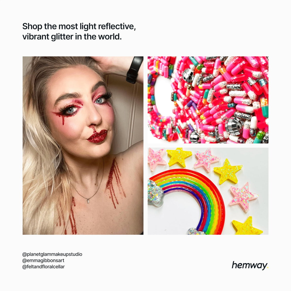 Hemway Biodegradable Glitter Eco Friendly - 100g/3.5oz Bio Cosmetic Safe Sparkle Vegan for Face Eyeshadow Body Hair Festival Makeup Craft - Fine (1/64" 0.015" 0.4mm) - Red Holographic