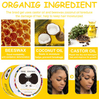 Fashion Base Edge Control Wax for Black Women - Edge Control Gel for Afro Hair - Strong Hold - Non-greasy - No White Residue - Afro Hair Products Gel (Pineapple Scent) 4 Ounces