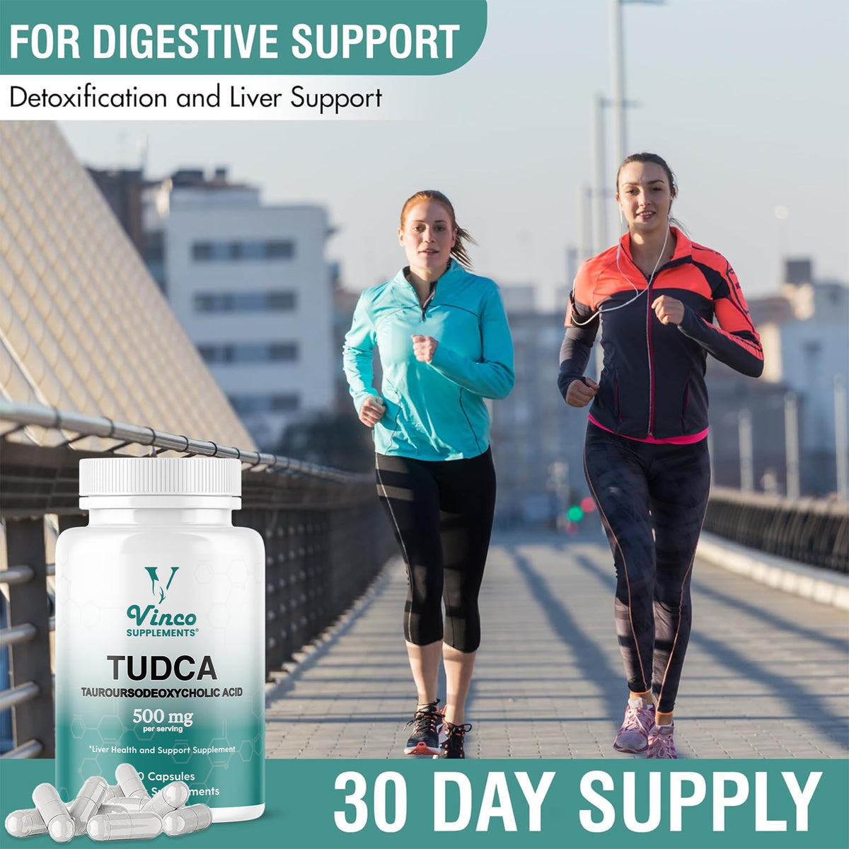 Vinco Supplements TUDCA Bile Salts Liver detox & Support Supplement - 60 Capsules,500mg per Serving - Tauroursodeoxycholic Acid - Genuine Bile Acid TUDCA with Strong Bitter Taste - Non-GMO & Gluten Free- Made in The UK