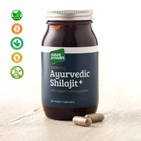 Ayurvedic Shilajit (1000mg) and Organic Ashwagandha, 90 High Strength Caps - Fulvic Acid, Mineral Rich Supplement for Stress and Energy. Vegan & GMO-Free. UK Made