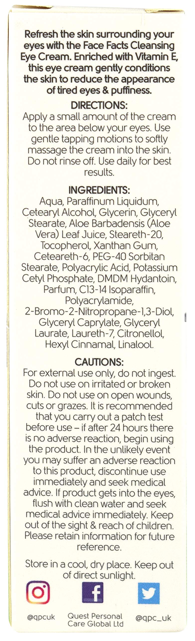 Quest Face Facts Cleansing eye Cream