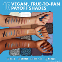 NYX PROFESSIONAL MAKEUP NYX Professional Makeup Ultimate Shadow Palette, 16 Vibrant True-To-Pan Eyeshadow Shades, Metallics, Shimmers, Colours and Nudes in Pressed Pigments, Vegan, Vintage Jean Baby, 0.8 g