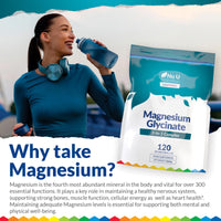 Magnesium Glycinate 3-in-1 Complex 1813mg - 120 Vegan Capsules - Triple High Absorption Bisglycinate, Citrate & Malate - 384mg Elemental Mag per Serving - Made in The UK - Nu U Nutrition