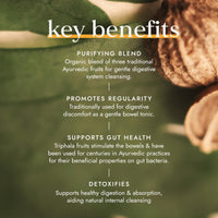 Fushi Organic Triphala Capsules, 60 Caps | Fresh-Ground Whole Food | Body Tonic, Cleansing & Detoxifying the system, Regulating Digestive System | Ayurvedic Medicine| Ethical & Vegan |Made in the UK