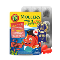 MÖLLER'S Moller’s ® | Omega 3 Jellies for Children | Strawberry | 36 Capsules