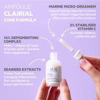 SVR CLAIRIAL Ampoule - Hyperpigmentation Face Serum, Vitamin C and Whitening Complex Triple-Action Concentrate - Anti-Brown Spot, Anti-Pollution, Anti-Relapse, 30ml