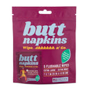 Drankful Butt Napkins - Water-Based Flushable Wipes, Individually Wrapped, For On-The-Go & Travel, Running, Camping, Festivals. Unscented & Hypoallergenic, Adult Sized (Running, 5 Count (Pack of 1))