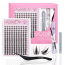 UCOOLME uCoolMe Fairy Lash Clusters Kit 8-18mm Manga Eyelash Clusters C Curl - WideSpan Wet-Look Spiky Anime Lashes Ultra-Thin Invisible Lash Band